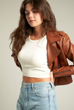 Load image into Gallery viewer, moto jacket (brown)