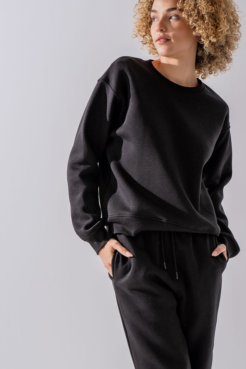 fleece sweatshirt (black)