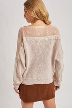 Load image into Gallery viewer, Lace Trimmed Knit Sweater