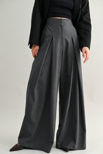 Load image into Gallery viewer, High Waisted Wide Leg Pleated Trouser Pants