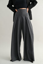 Load image into Gallery viewer, High Waisted Wide Leg Pleated Trouser Pants