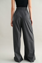 Load image into Gallery viewer, High Waisted Wide Leg Pleated Trouser Pants