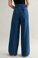 Load image into Gallery viewer, Mid-rise Pleated Wide Leg Denim