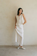 Load image into Gallery viewer, 100% Linen Elastic Waist Long Skirt