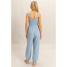 Load image into Gallery viewer, Square Neck Zip Up Sleeveless Jumpsuit