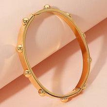 Load image into Gallery viewer, Stainless Steel Bubble Hinged Bangle Bracelet
