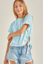 Load image into Gallery viewer, drawstring cut out top (aqua)
