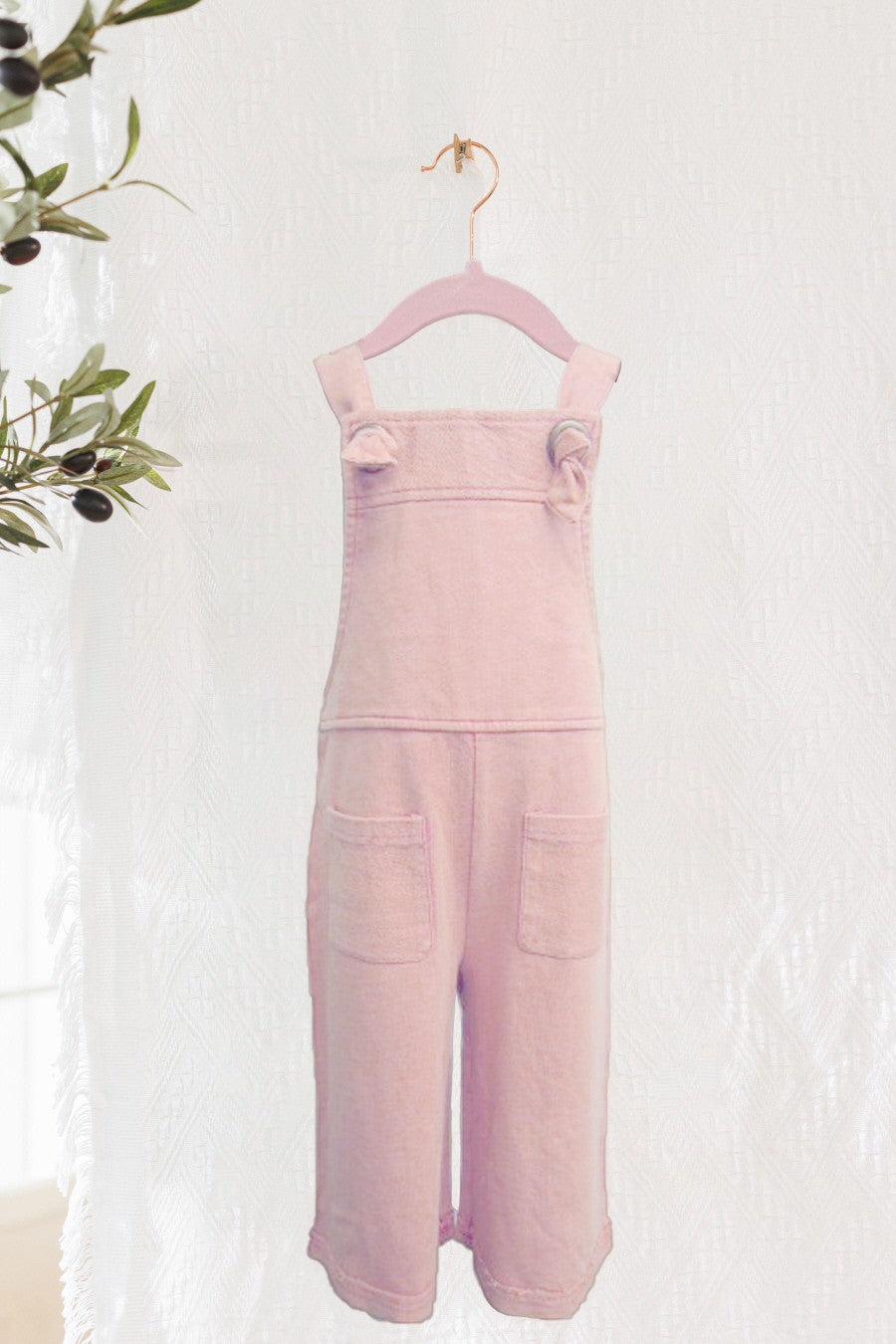 washed knit overalls