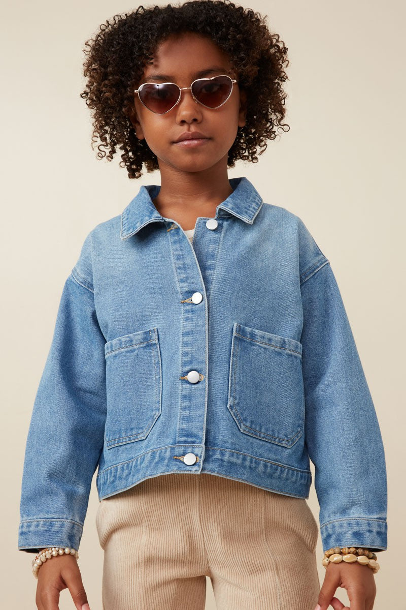 patch pocket denim jacket