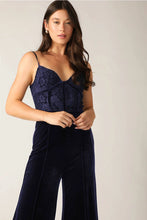 Load image into Gallery viewer, Lace and Velvet Jumpsuit
