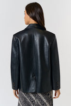Load image into Gallery viewer, faux leather oversized blazer
