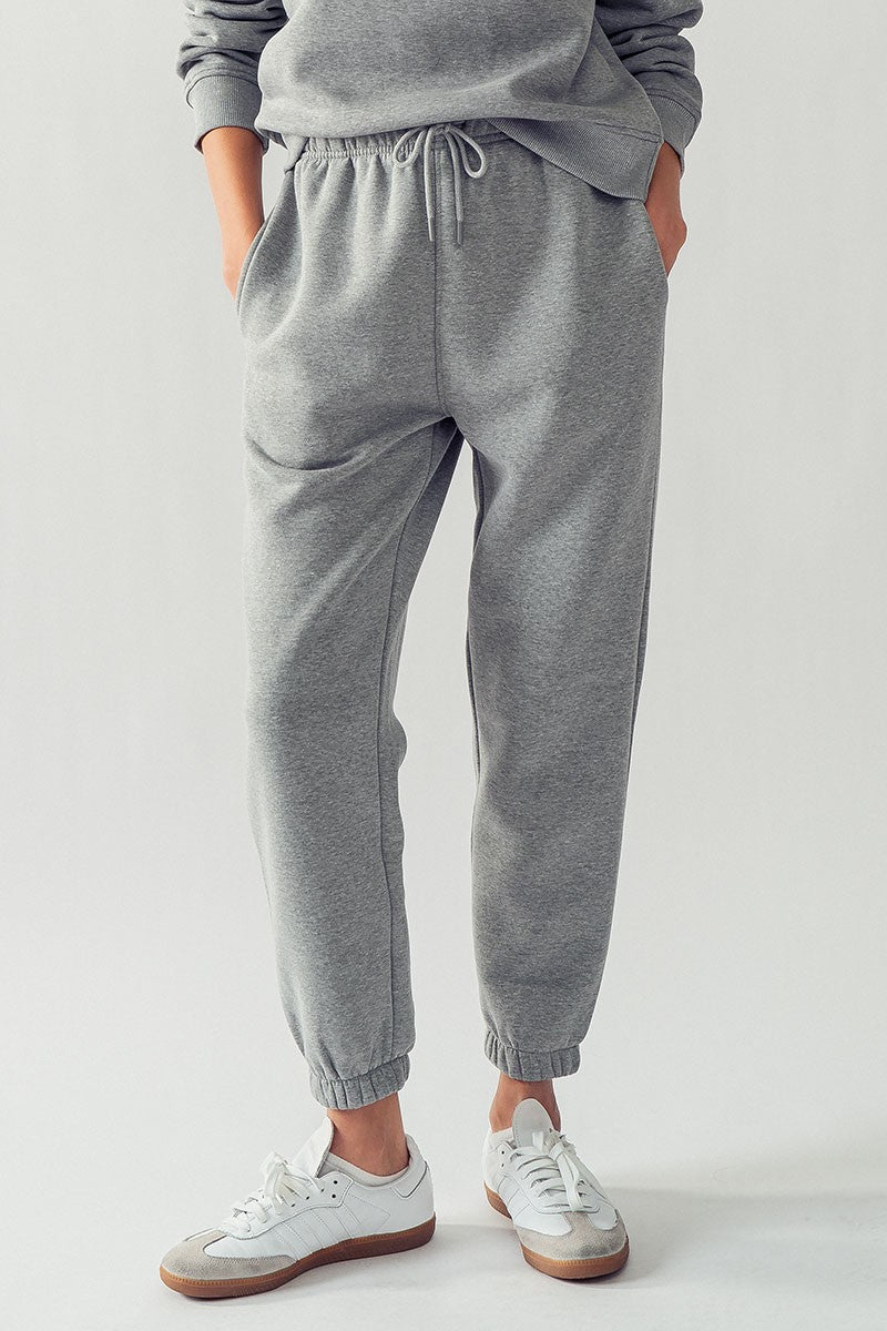 drawstring sweat pants (heather grey)