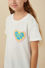 Load image into Gallery viewer, crochet heart t-shirt
