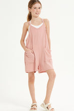Load image into Gallery viewer, overall short onesie (pink)
