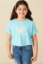 Load image into Gallery viewer, embroidered butterfly t-shirt
