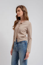 Load image into Gallery viewer, button down cardigan beige
