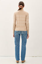 Load image into Gallery viewer, Thin Double Striped Mock Neck Sweater
