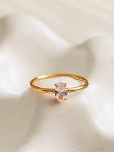 Load image into Gallery viewer, 18k Gold Non-tarnish Cz Square Thin Ring
