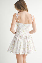 Load image into Gallery viewer, Floral Print Poplin Scallop Hem Mini Dress
