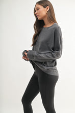 Load image into Gallery viewer, Waffle Ribbed Roundneck Pullover
