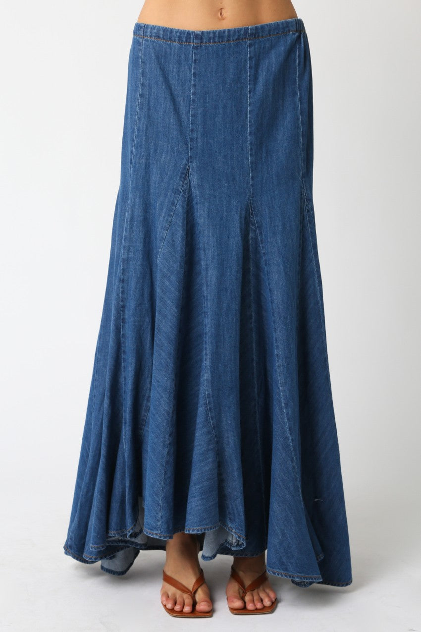 The Marlowe Denim Maxi Skirt