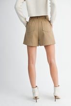 Load image into Gallery viewer, Twill High Waist Pleated Shorts
