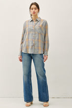 Load image into Gallery viewer, Cotton 100 Classic Faded Plaid Shirt
