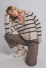 Load image into Gallery viewer, Striped Collared Sweater
