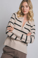 Load image into Gallery viewer, Striped Collared Sweater
