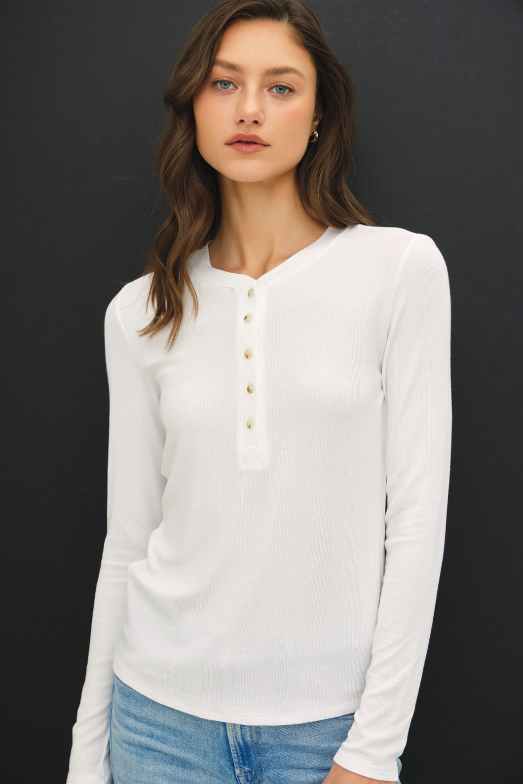 Ribbed Longsleeve Henley