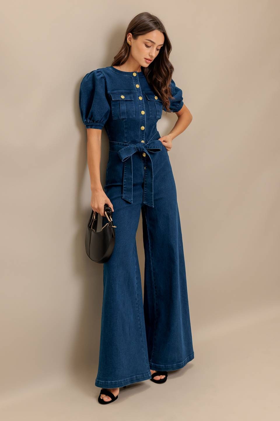 Washed Denim Jumpsuit