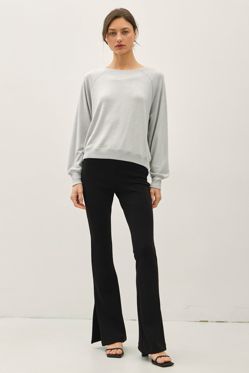 Raglan Sleeve Basic Knit Top