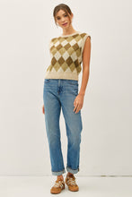 Load image into Gallery viewer, Argyle Wool Blended Sweater Vest
