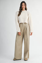 Load image into Gallery viewer, Solid Front Pintuck Wide Leg Pants
