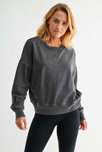 Load image into Gallery viewer, Burned Out Crewneck Sweater (black)
