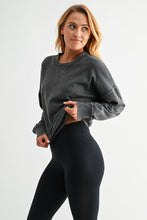 Load image into Gallery viewer, Burned Out Crewneck Sweater (black)
