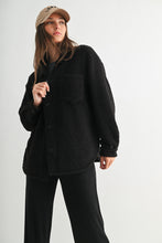 Load image into Gallery viewer, Frostline Sherpa Shacket (black)
