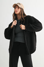 Load image into Gallery viewer, Frostline Sherpa Shacket (black)
