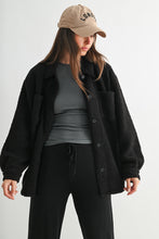 Load image into Gallery viewer, Frostline Sherpa Shacket (black)
