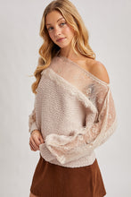 Load image into Gallery viewer, Lace Trimmed Knit Sweater
