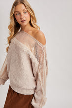 Load image into Gallery viewer, Lace Trimmed Knit Sweater
