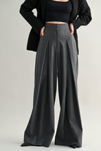 Load image into Gallery viewer, High Waisted Wide Leg Pleated Trouser Pants
