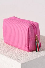 Load image into Gallery viewer, Ezra Large Boxy Cosmetic Pouch: Pink
