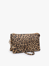 Load image into Gallery viewer, M013LP Riley Leopard 3 Compartment Crossbody/Wristlet
