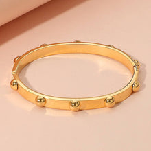 Load image into Gallery viewer, Stainless Steel Bubble Hinged Bangle Bracelet
