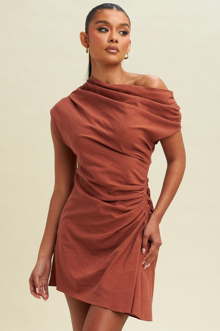 Sandy linen dress