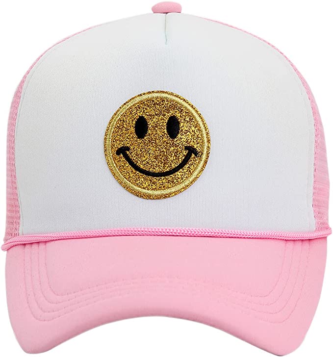 kids smiley trucker hat