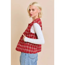 Load image into Gallery viewer, plaid vest
