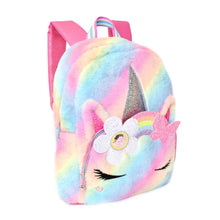 Load image into Gallery viewer, Miss Gwen Unicorn Ombre Plush Large Backpack
