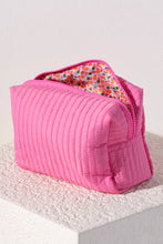 Load image into Gallery viewer, Ezra Large Boxy Cosmetic Pouch: Pink
